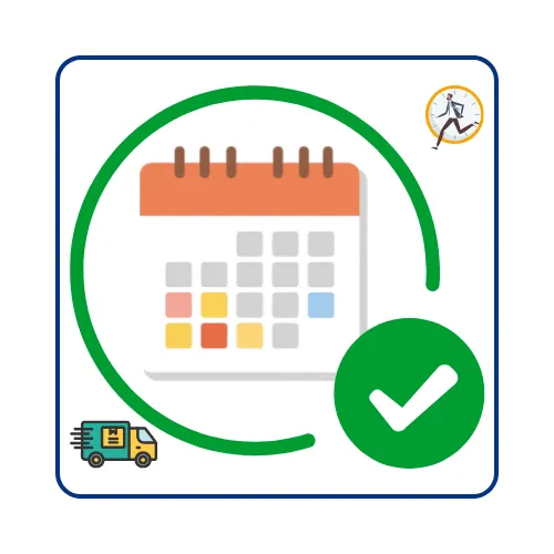 Icon of calendar with confirmed appointments
