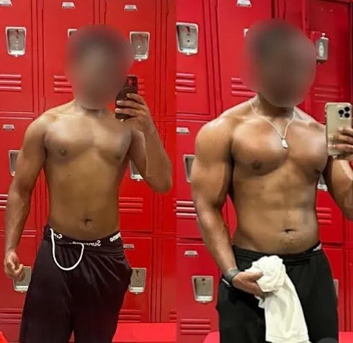 before and after of client 