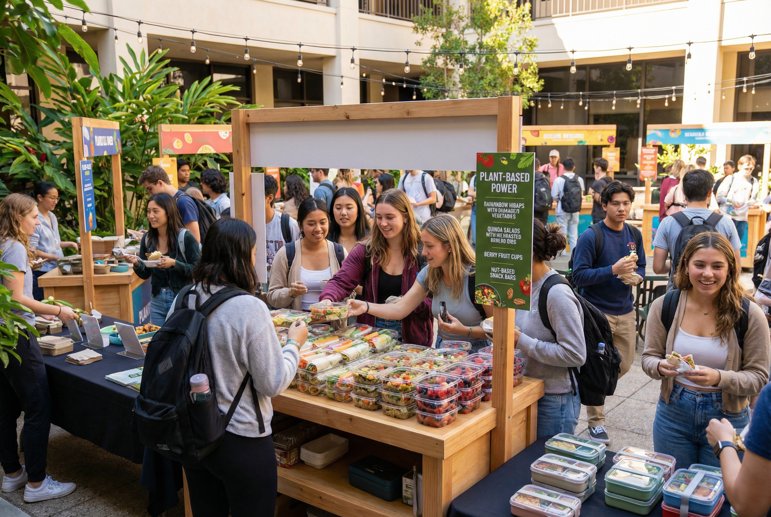 Modern dining room with desert-themed wall hanging.