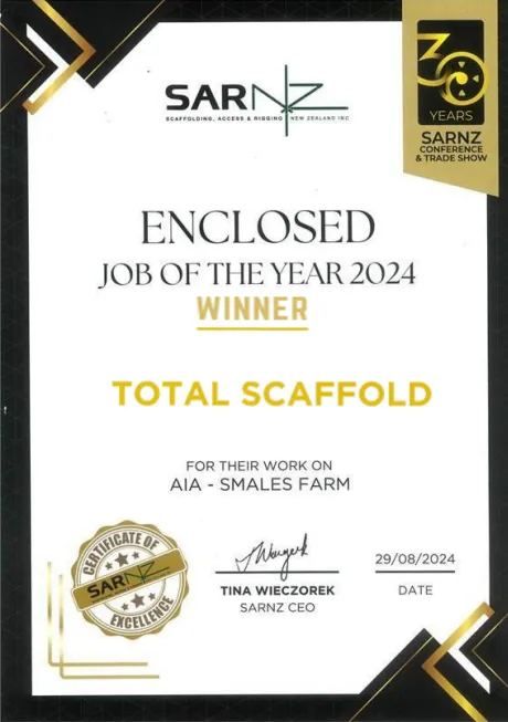 Enclosed Job of the Year 2024 Award