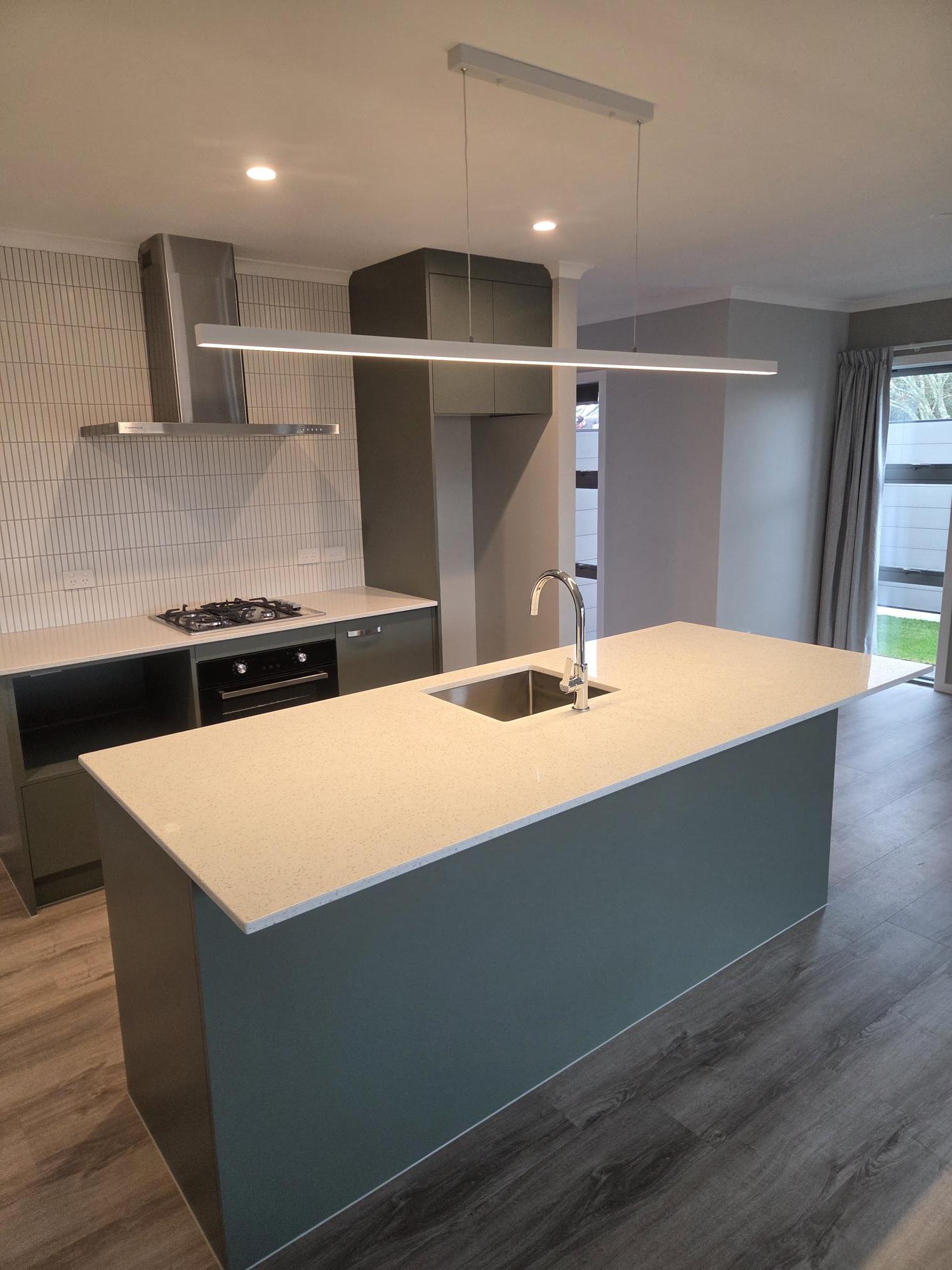 New kitchen lighting and electrical installation by a residential electrician on the Kapiti Coast