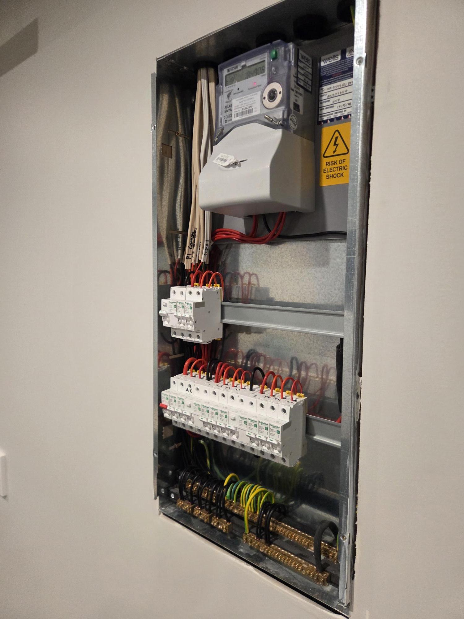 New commercial switchboard installed by a registered electrician in Wellington
