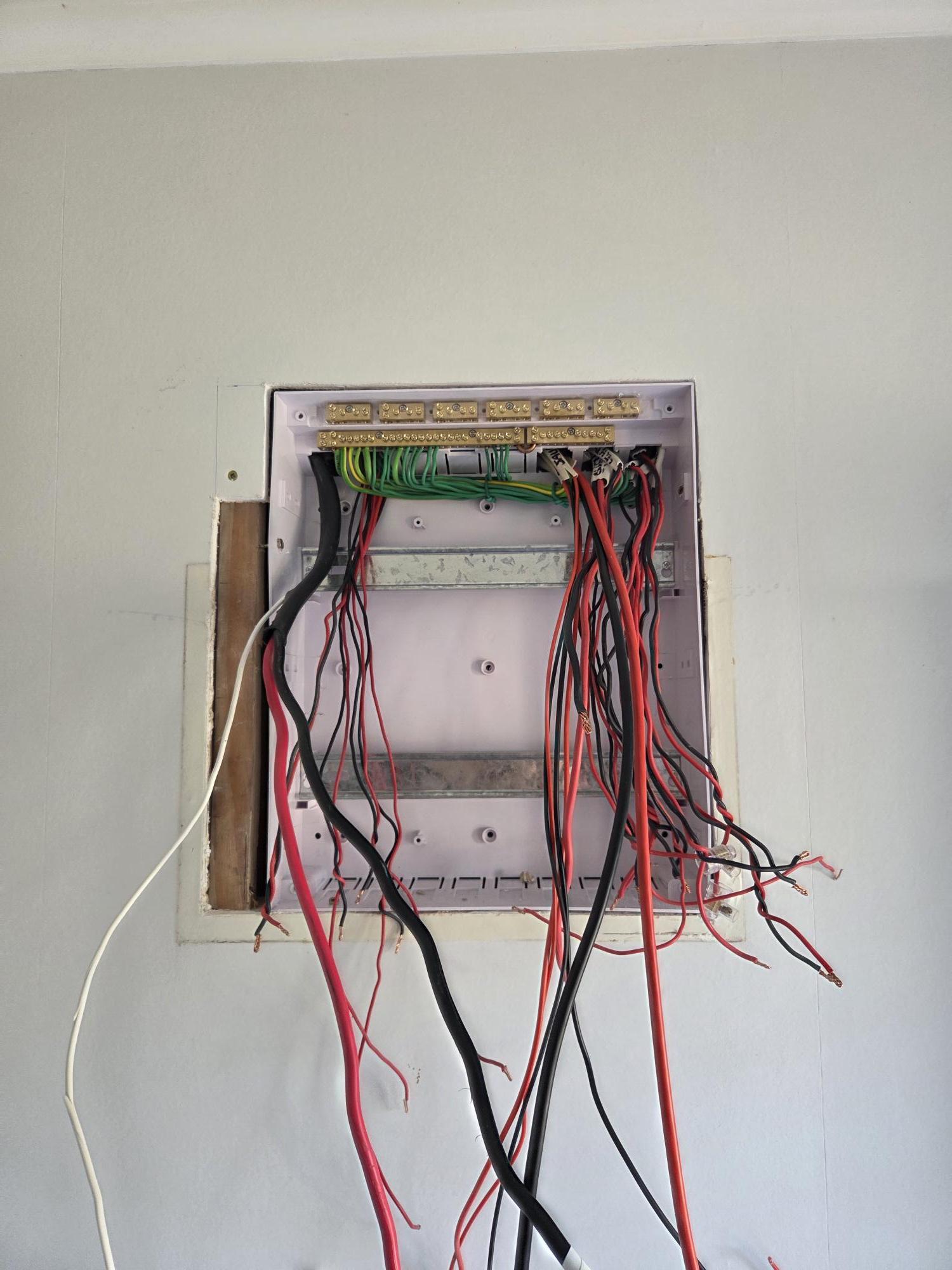 Switchboard upgrade in progress by a registered electrician in Horowhenua