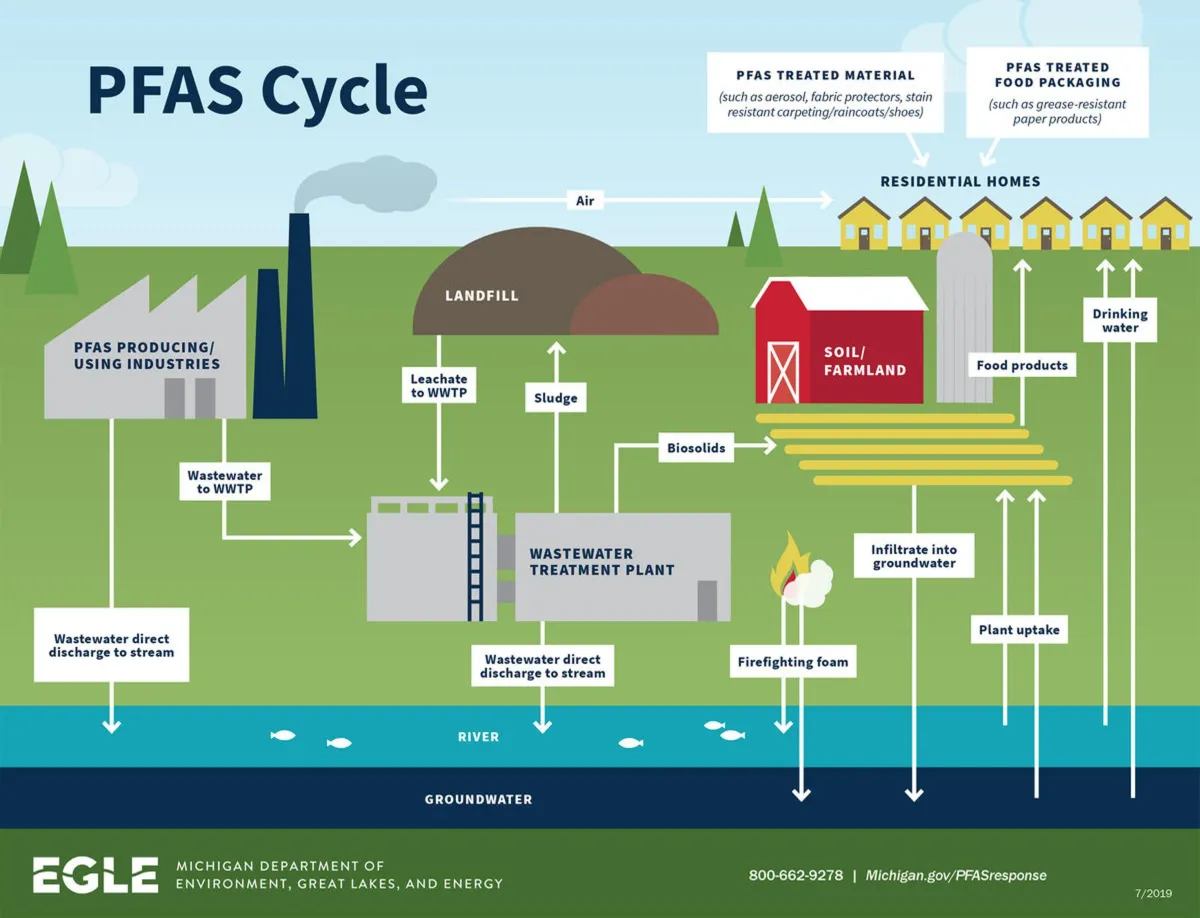EGLE Michigan department of environment, great lakes and energy PFAS Cycle