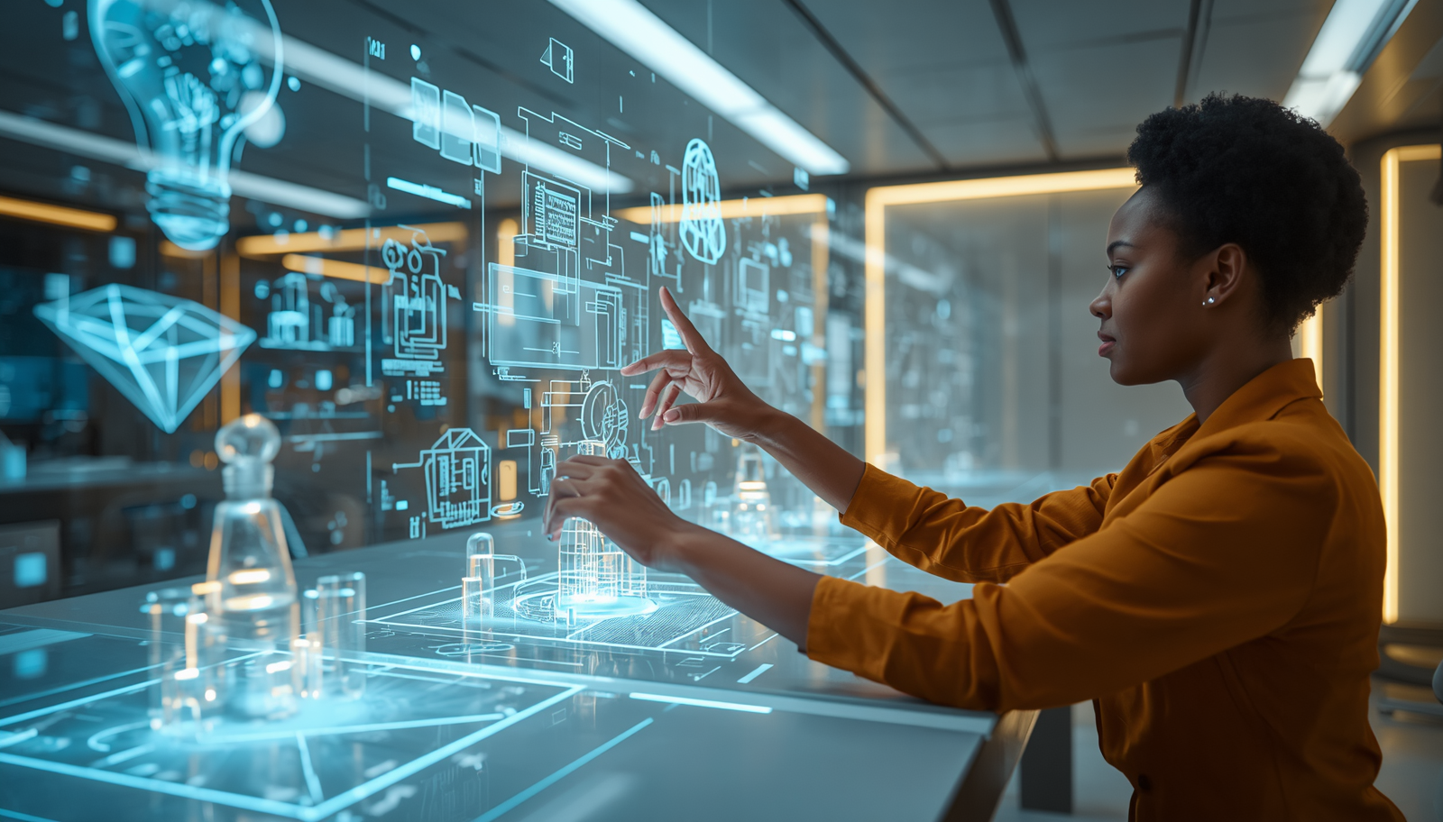 Immersive cinema experience in dark environment