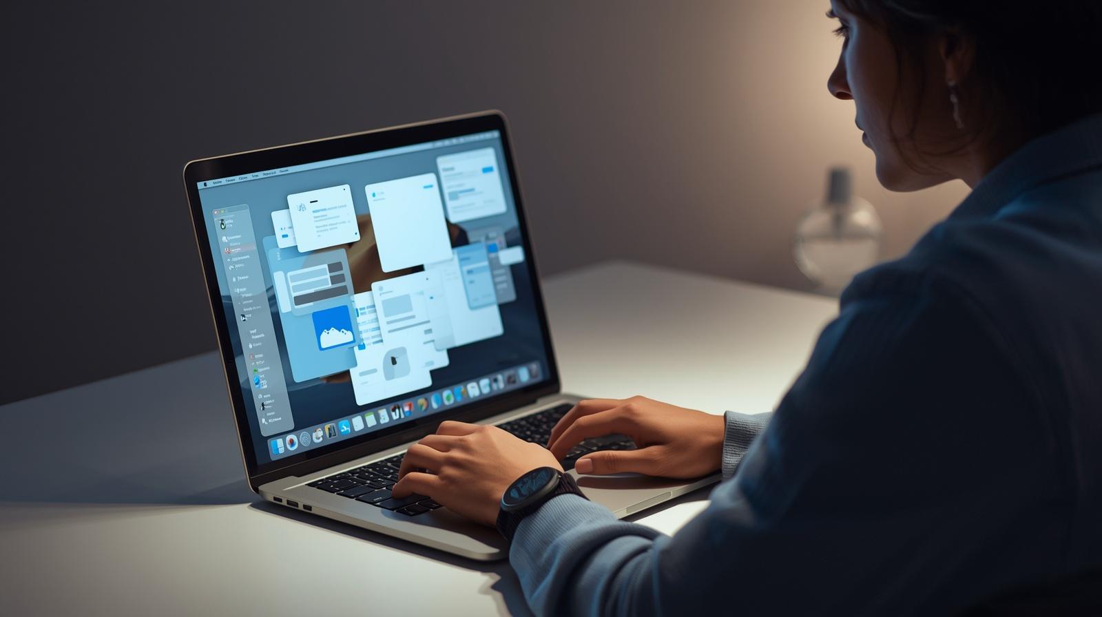 Side profile of AirLight Notebook showcasing thin design