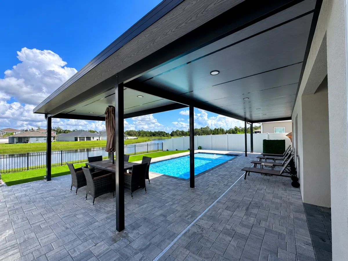 Custom pool screen structure installation in DeLand FL