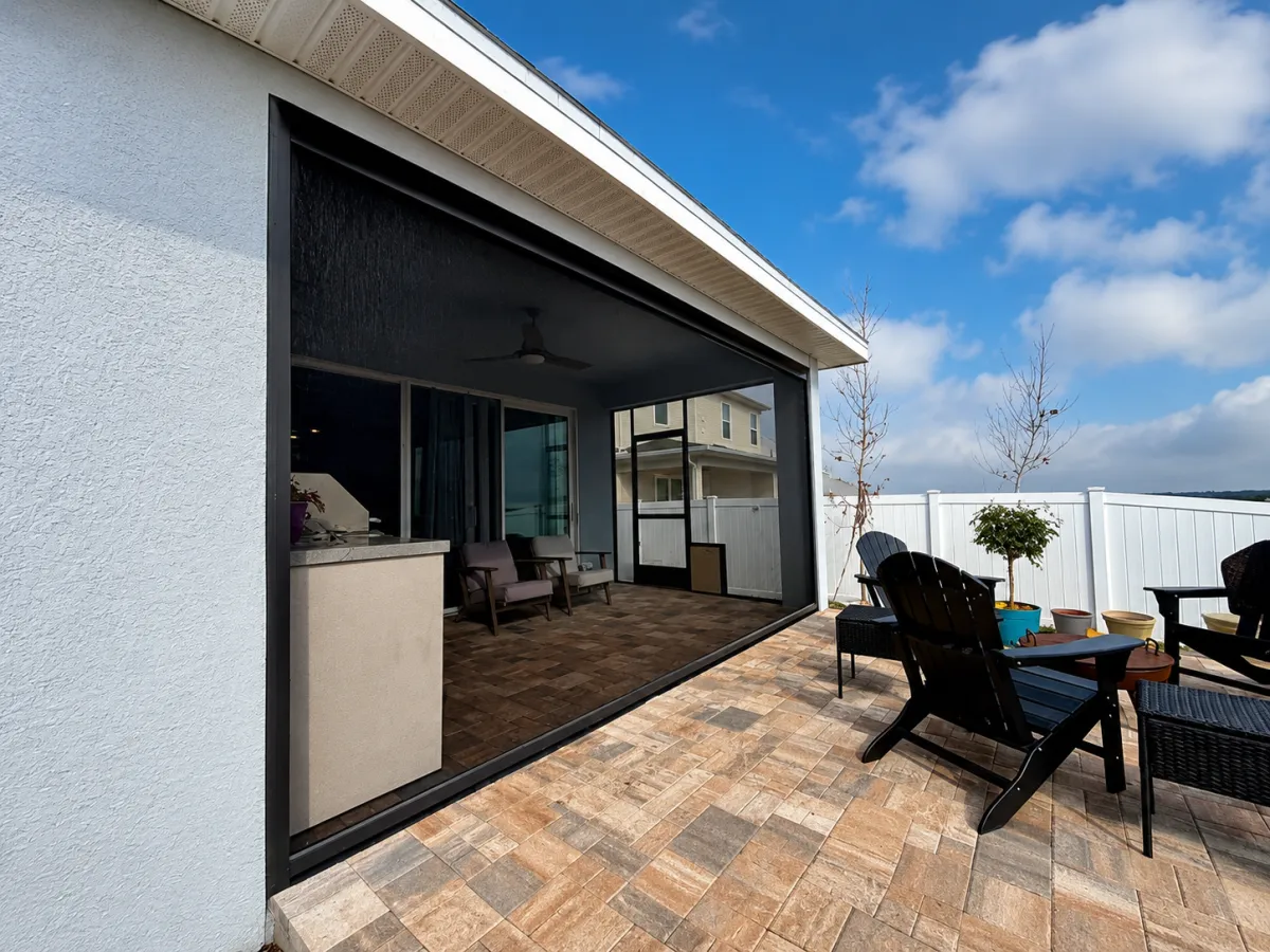 Modern Motorized Patio Screens For Outdoor Living In Central Florida