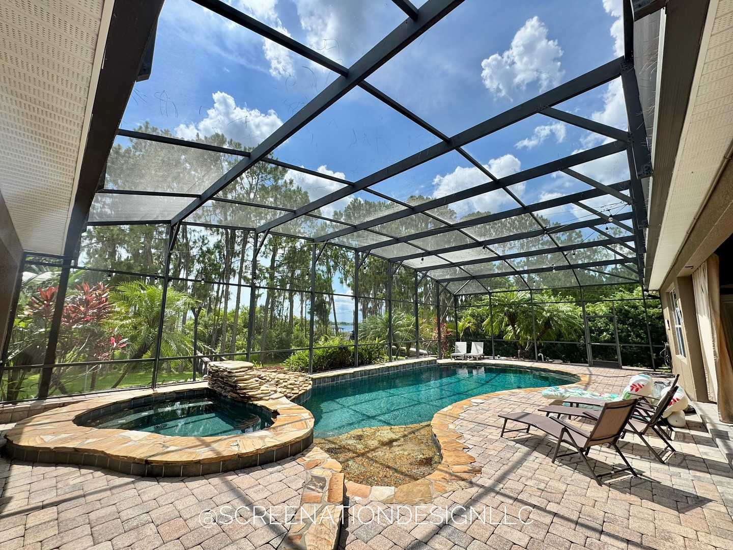 Luxury screened pool patio in Winter Garden Florida