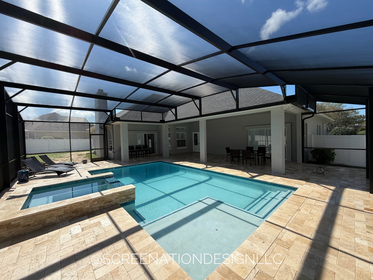 Backyard pool enclosure design in Orlando FL