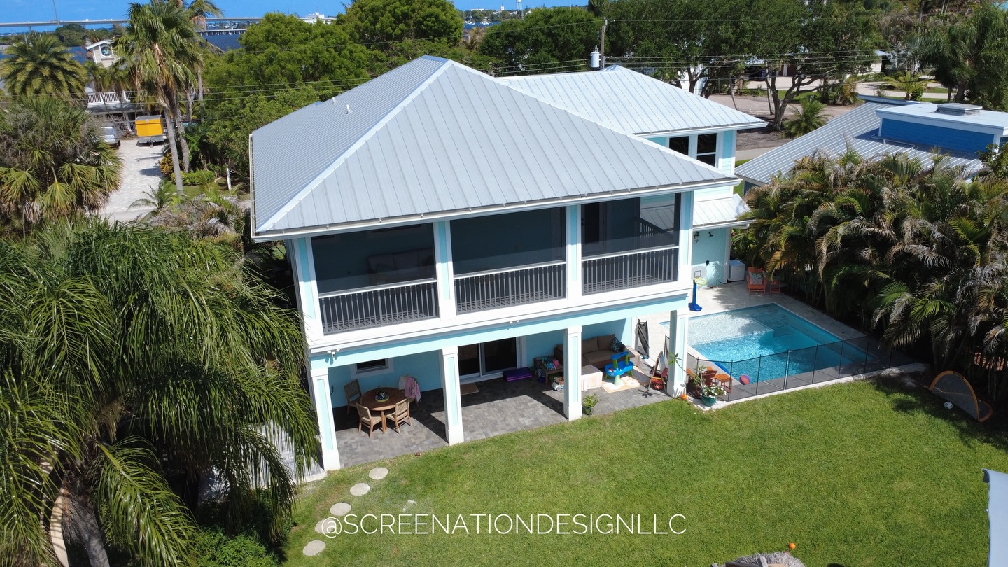 Custom aluminum pergola installation in Clermont Florida
