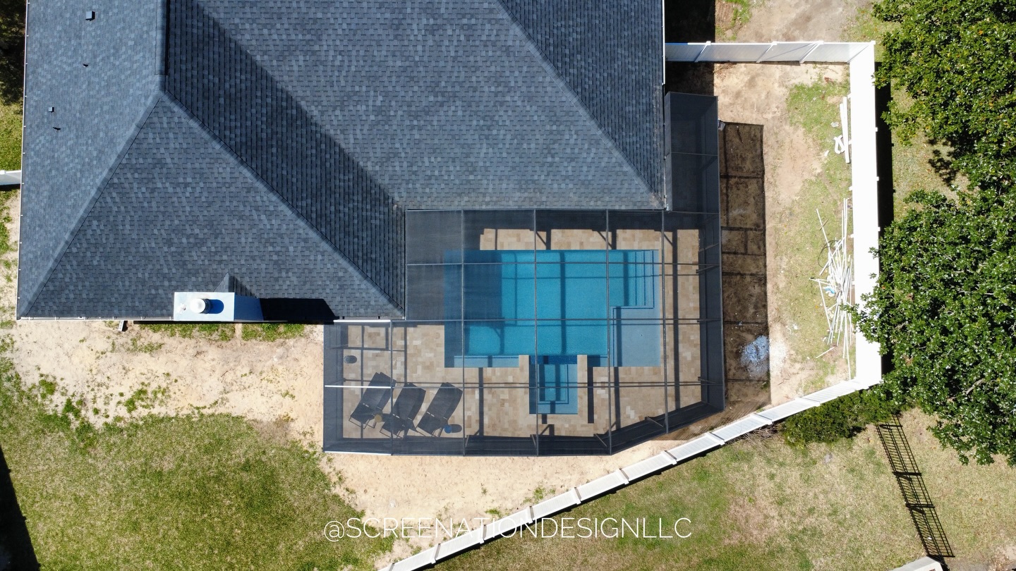 Custom lanai enclosure project in Kissimmee FL