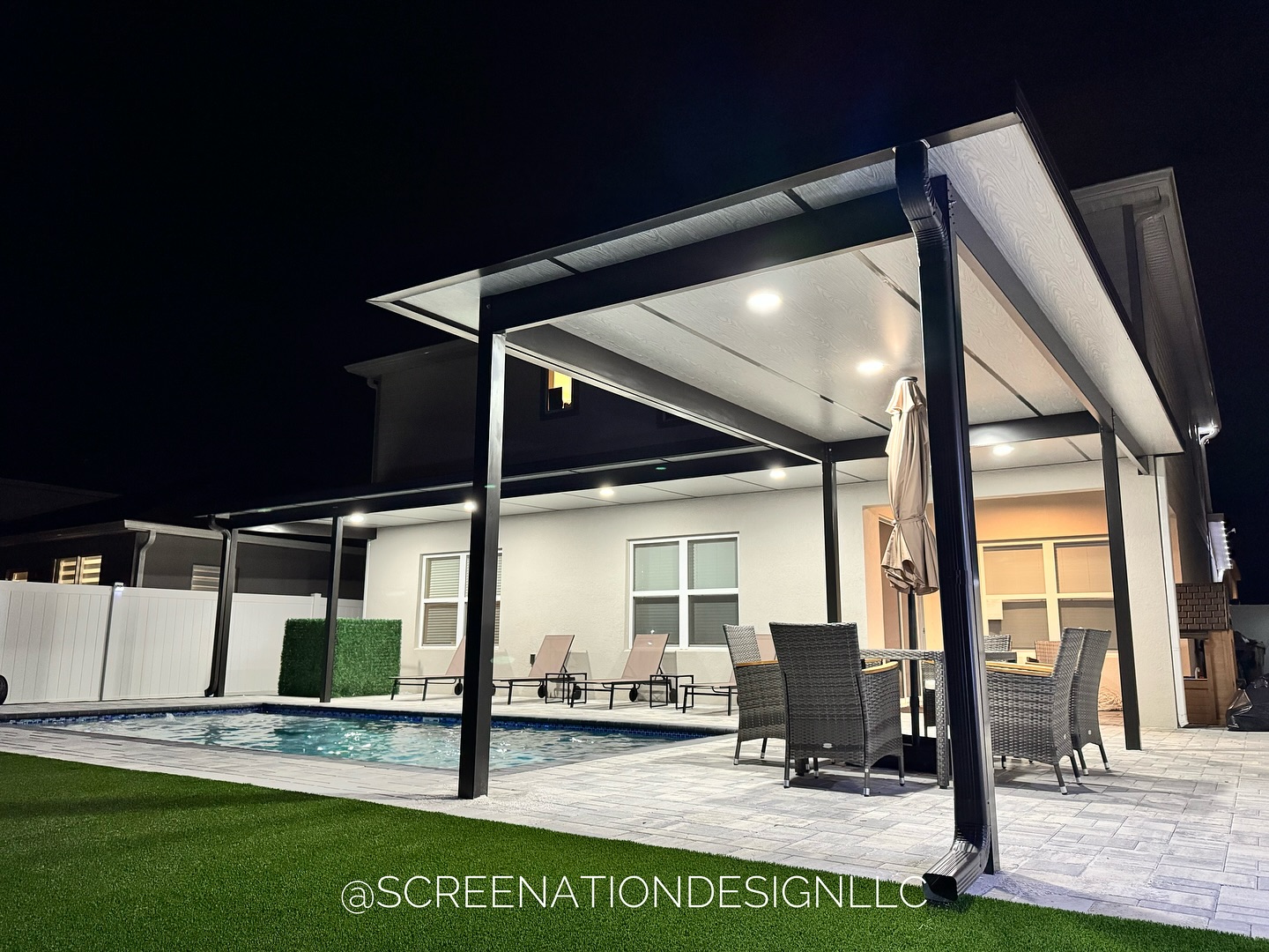 Modern pool screen enclosure installation in Orlando Florida