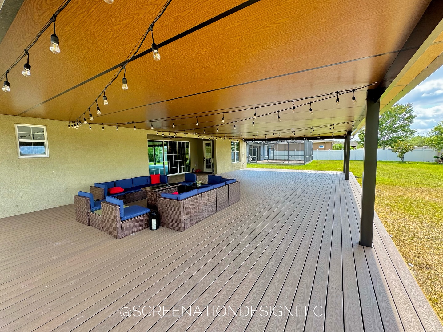 Covered patio and lanai enclosure in Eustis Florida