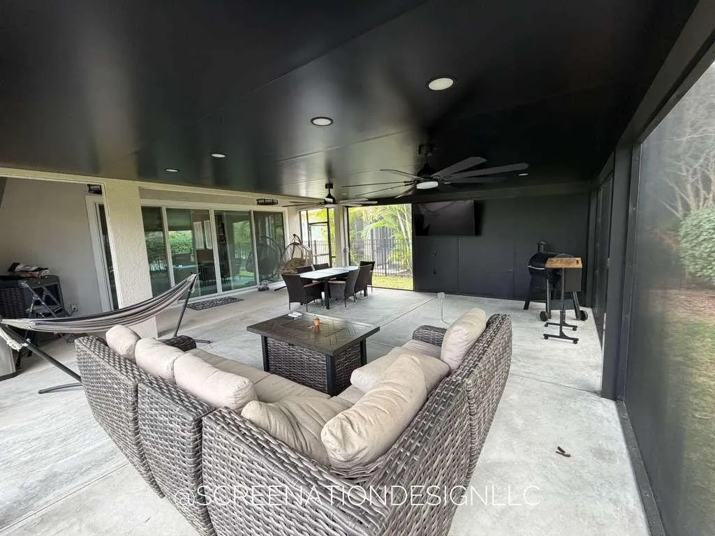 Modern Screen Room Installation For Outdoor Living In Orlando Florida