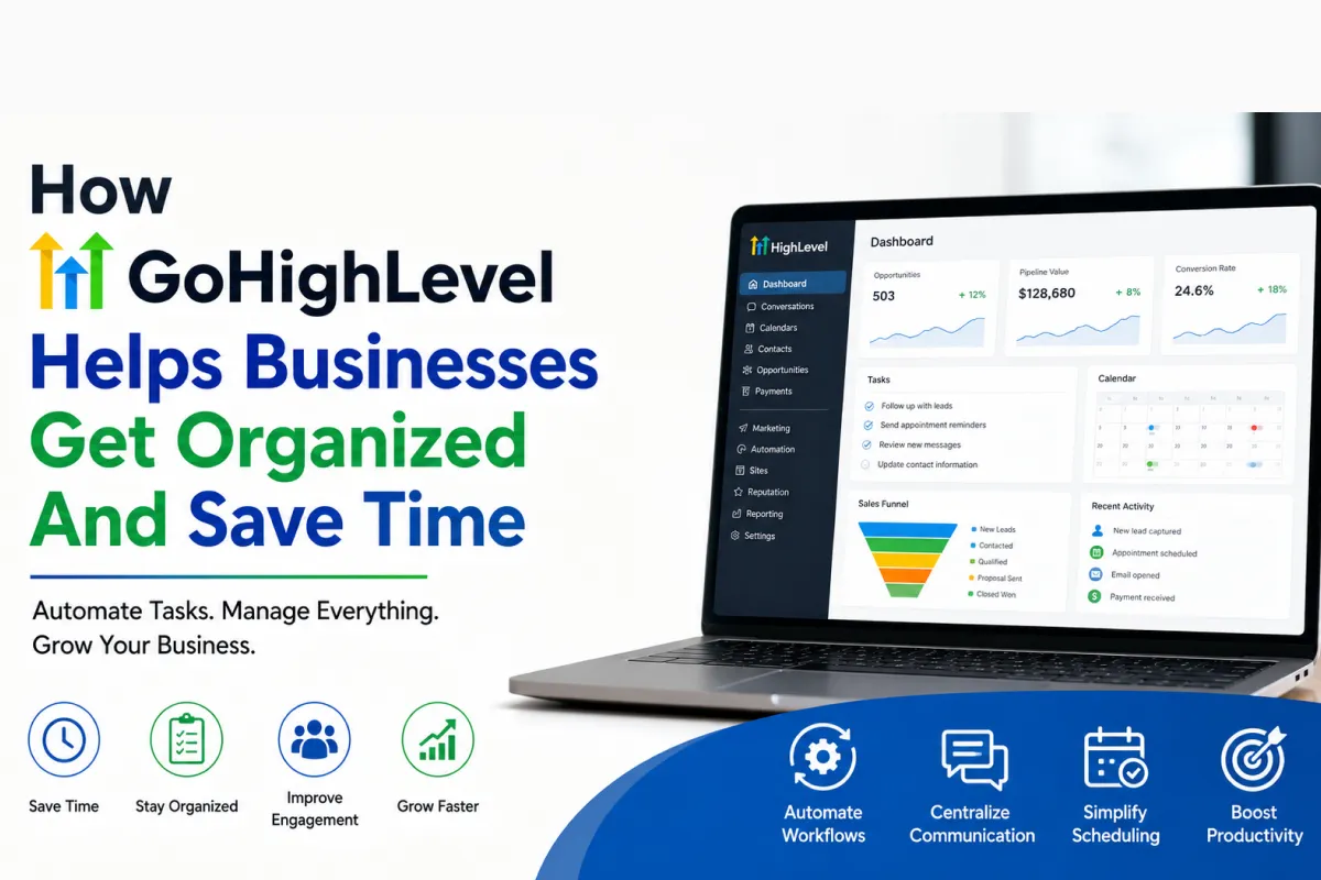 How Go High Level Helps Businesses Get Organized And Save Time
