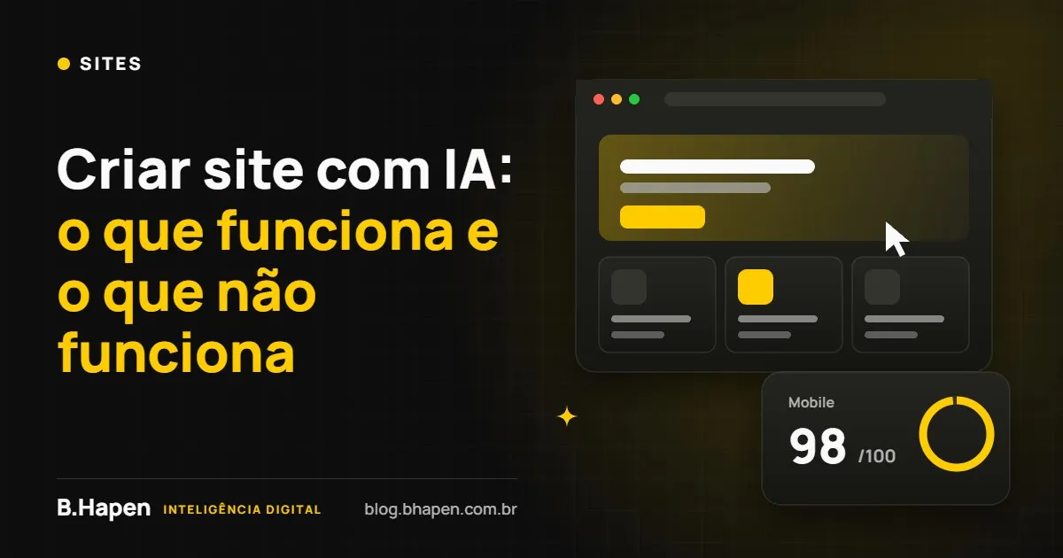 Criar site com IA: o que funciona e o que não funciona