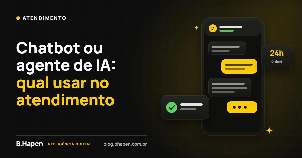 Chatbot ou agente de IA: qual usar no atendimento