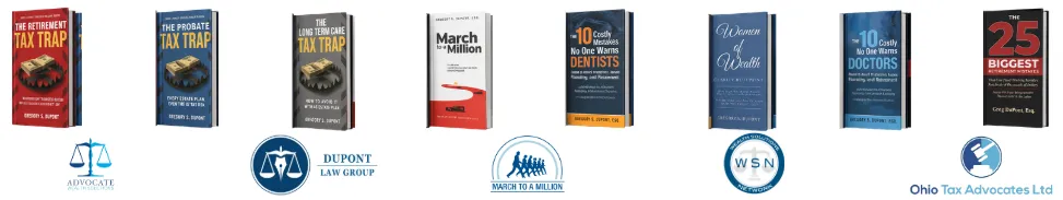 Greg DuPont, Esq. is the founding partner and owner of DuPont Law Group, and the driving force behind Advocate Wealth Solutions™ and the March to a Million™ Movement. He is a published author of multiple works, including The Retirement Tax Trap, The Probate Tax Trap, The Long-Term Care Tax Trap, March to a Million, The 25 Biggest Retirement Mistakes, Women of Wealth, and The 10 Costly Mistakes Dentists and Doctors Make.