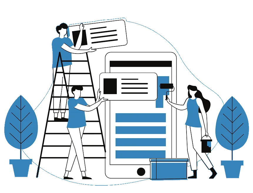 Team designing CRM-powered mobile app interface for customer retention and lead nurturing.