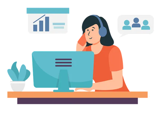 Online course instructor at computer using affordable LMS and online course builder to create and sell courses, track student progress, and manage memberships.