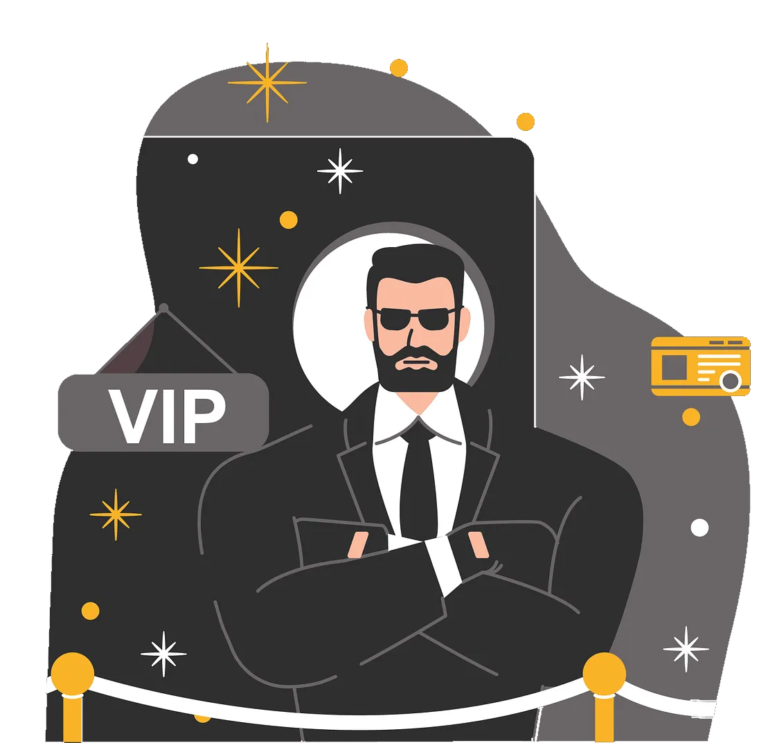 VIP access illustration representing private groups and exclusive content features in membership platforms and online community websites.