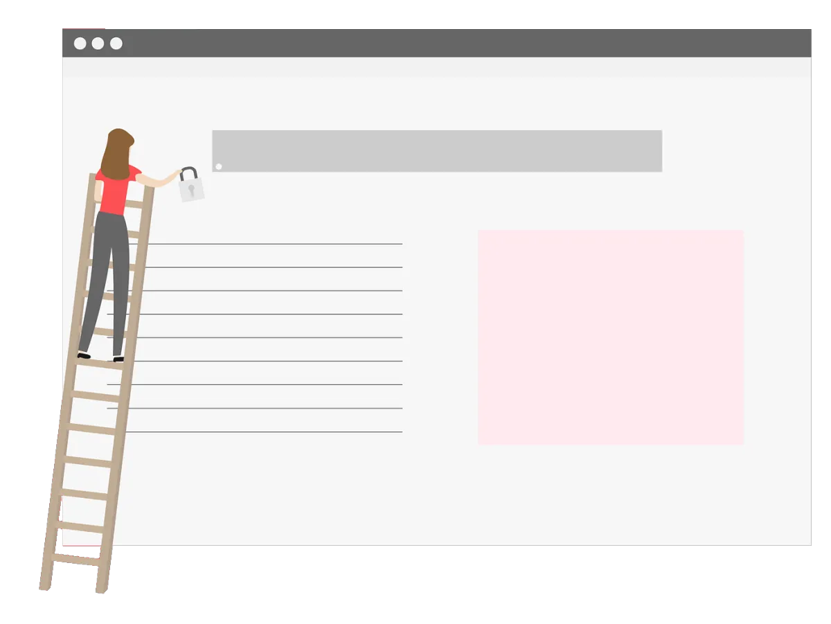 Illustration of a woman customizing a community website with branding tools in a membership platform.