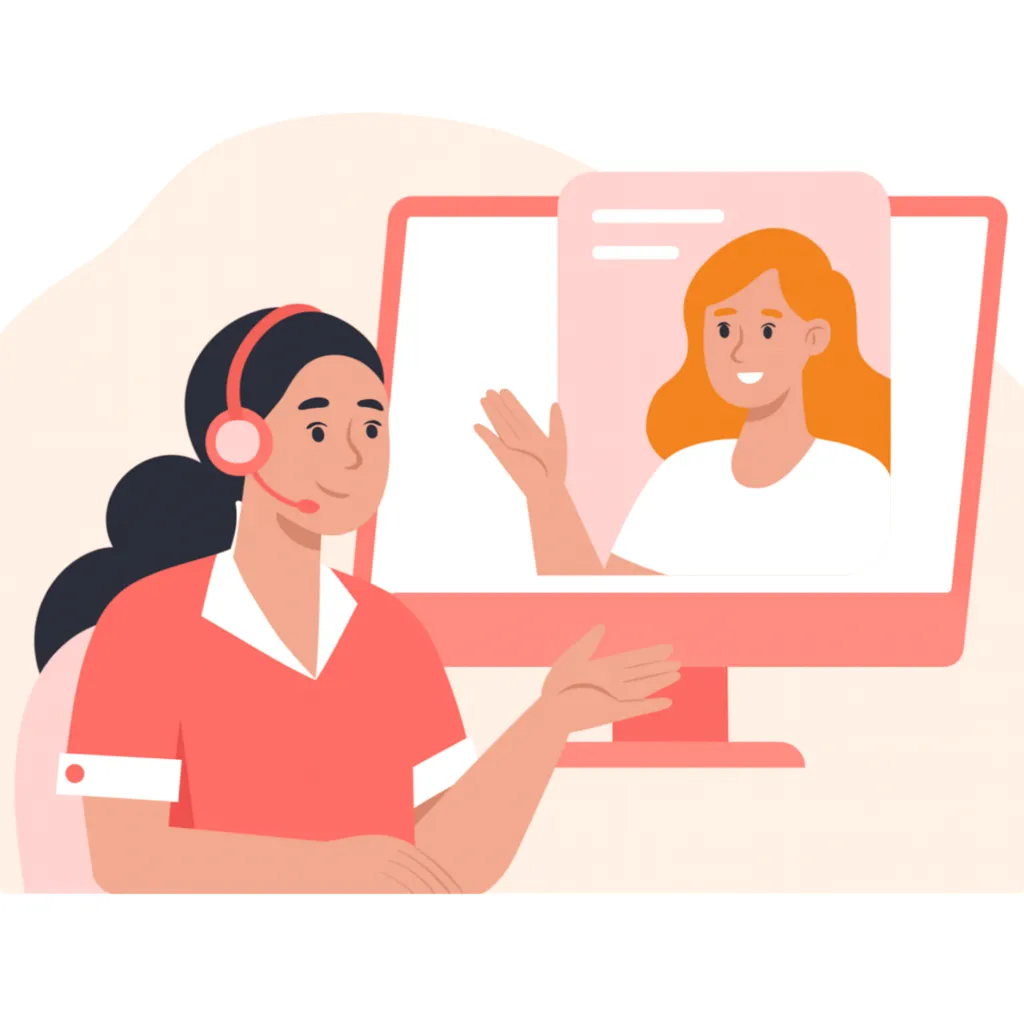 business owner consulting with a virtual assistant online