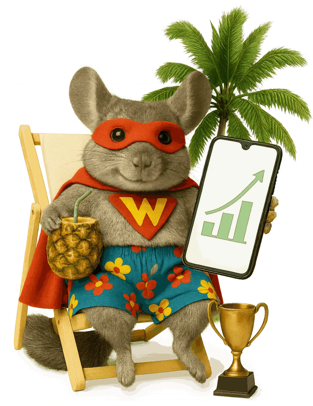 Affiliate marketer smiling at laptop with icons of growth, trust, and efficiency, showcasing why affiliates love WinChilla as one of the best recurring affiliate programs, offering inexpensive CRM, small business management software, and marketing automation tools.