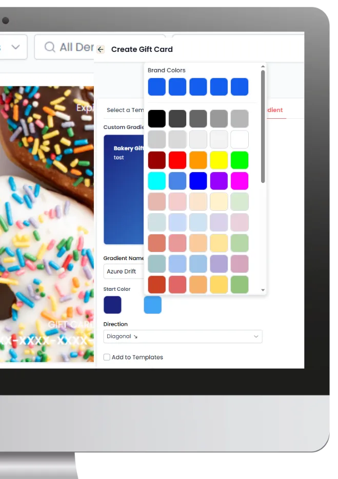 Customizing digital gift cards to sell gift cards online