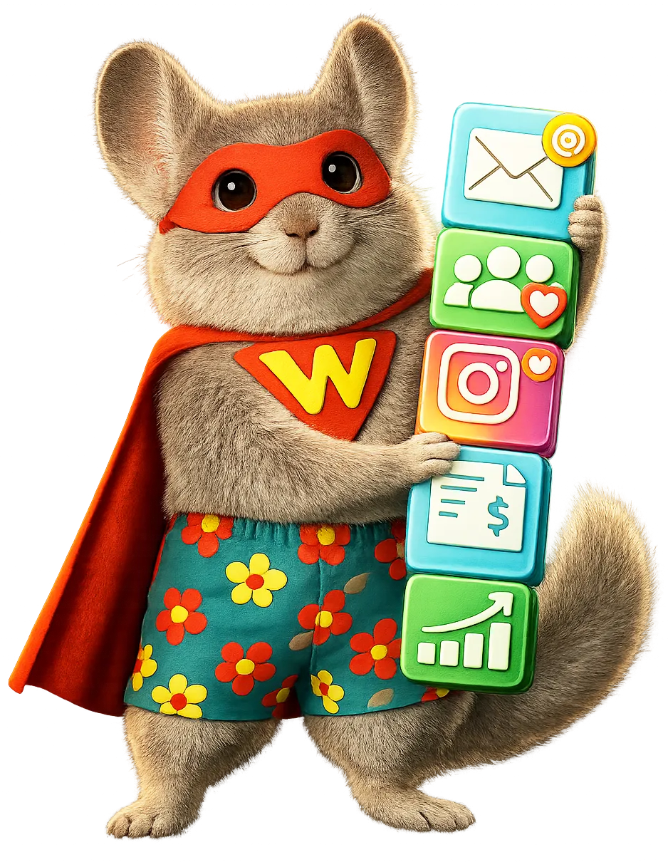 WinChilla mascot symbolizing best CRM platform for small business marketing automation and multiple software apps