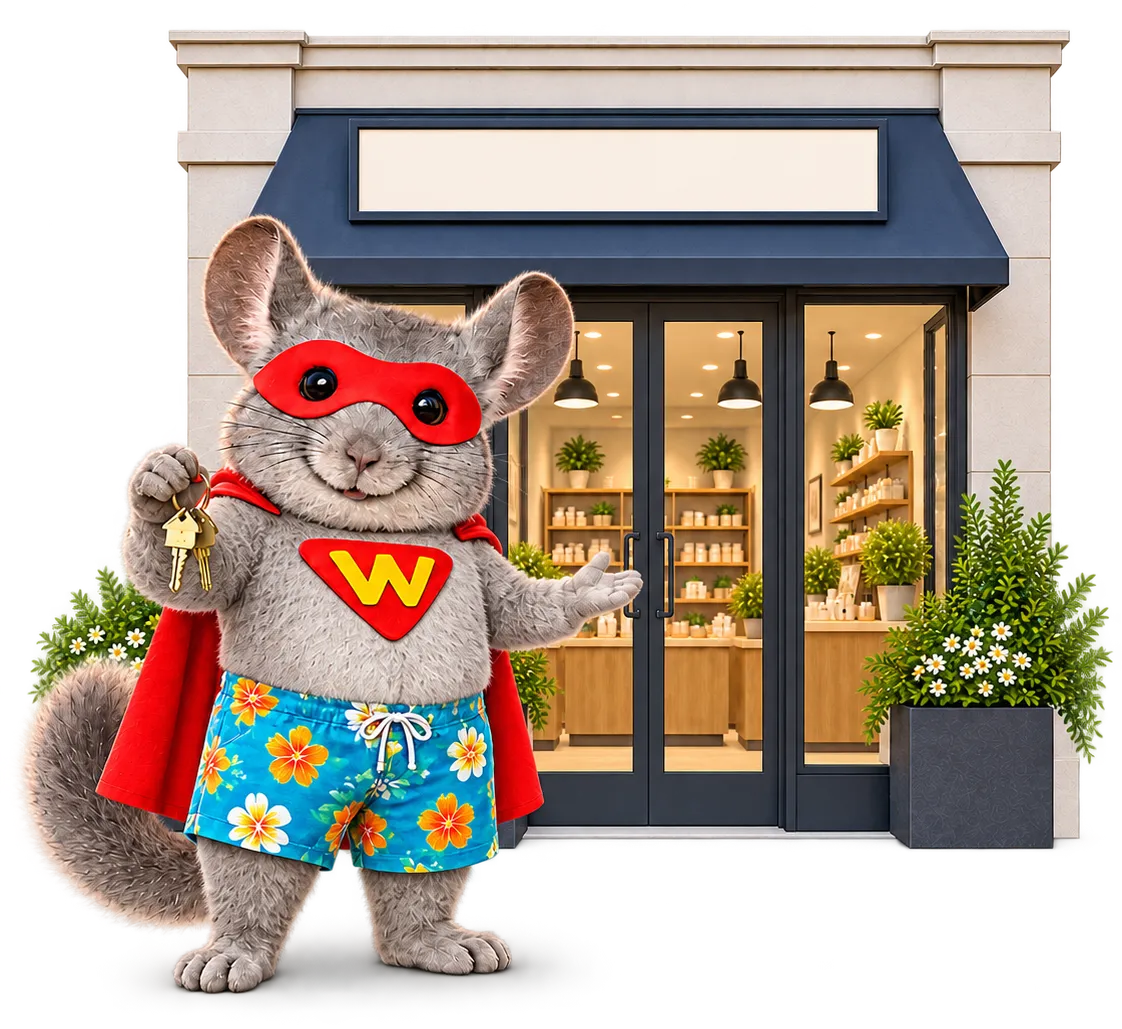 WinChilla mascot presenting a connected franchise network to demonstrate how franchise management software supports franchisor growth.