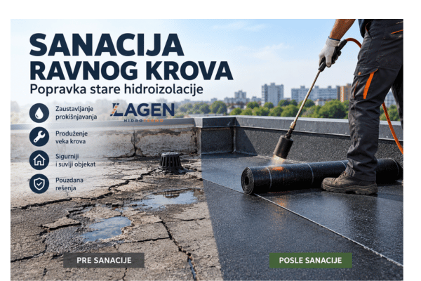 Sanacija ravnog krova – popravka stare hidroizolacije