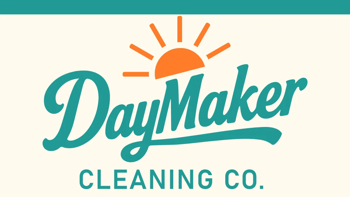 Official DayMaker Cleaning Co. logo in teal and cream