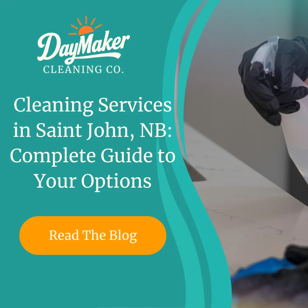  "Cleaning Services in Saint John guide - professional cleaning counter with microfiber cloth"