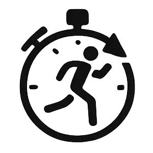 Clock icon representing the flexible duration of counseling sessions.