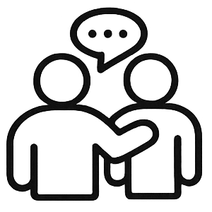 Icon of a human head and brain representing the psychological effectiveness of virtual therapy.
