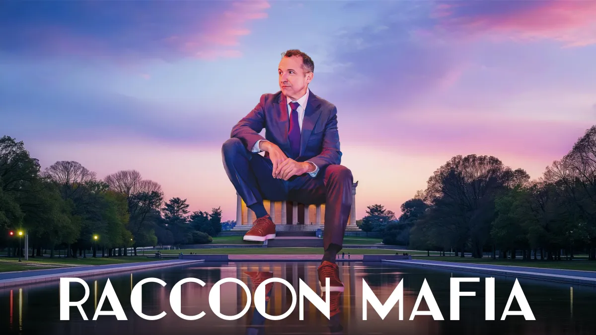 Tony Deyo poster for the new comedy special, Raccoon Mafia