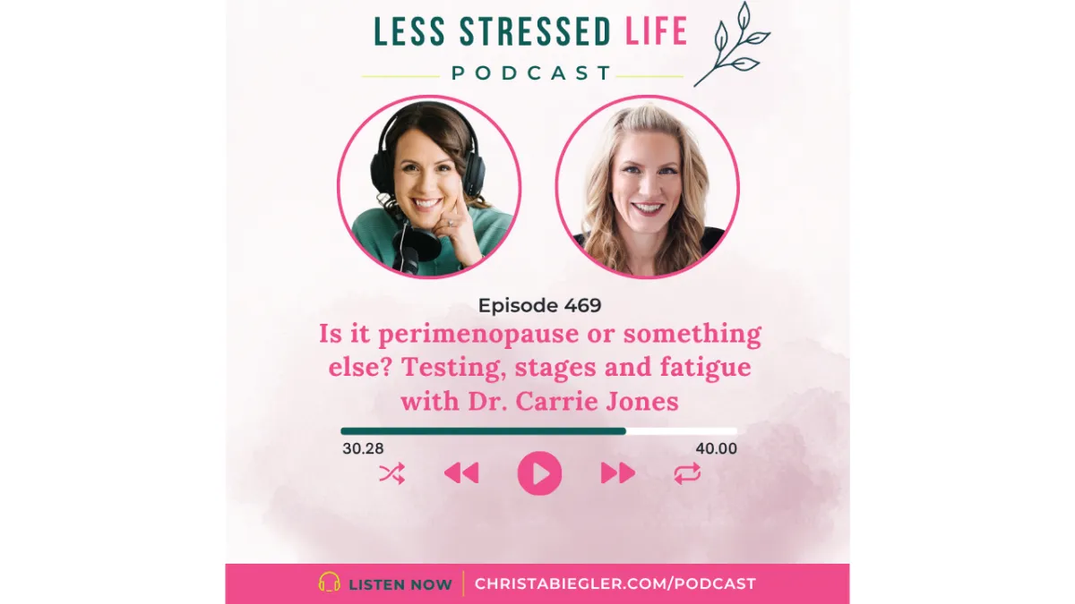 Is it perimenopause or something else? Testing, stages and fatigue with Dr. Carrie Jones