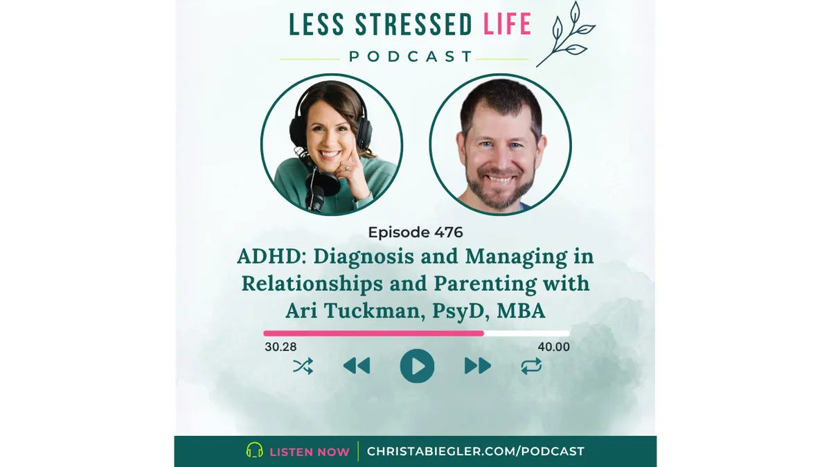 ADHD: Diagnosis and Managing in Relationships and Parenting with Ari Tuckman, PsyD, MBA