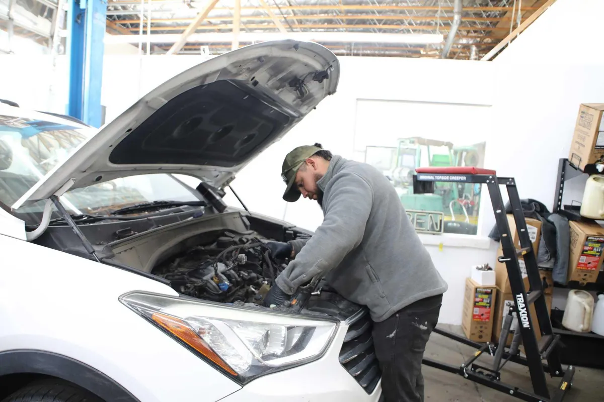 cars undergoing preventative maintenance