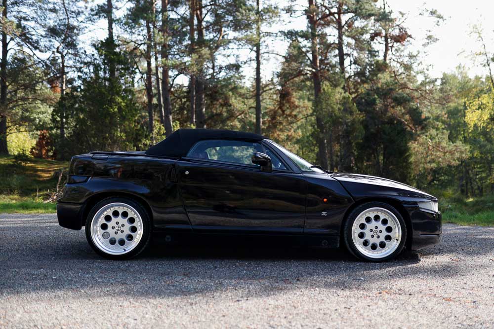 Alfa romeo rz parked in the forest 