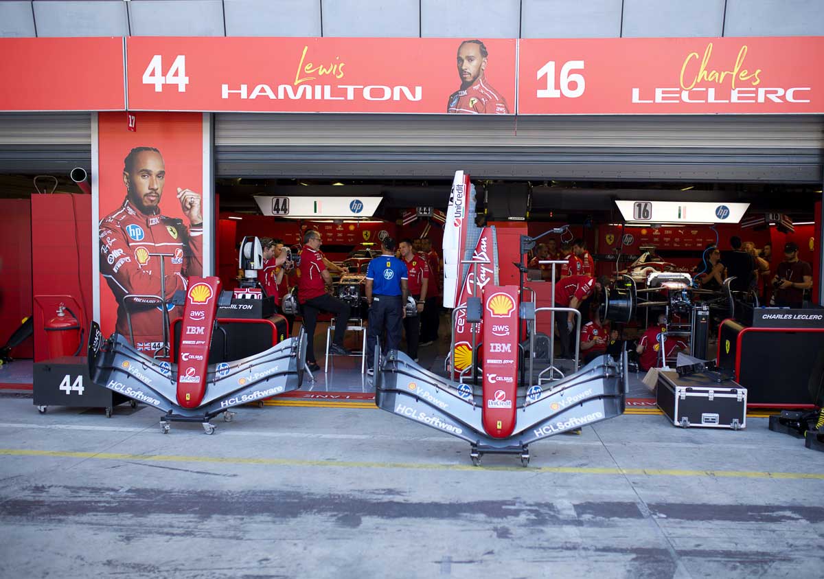 Lewis Hamilton ferrari paddock monza2025