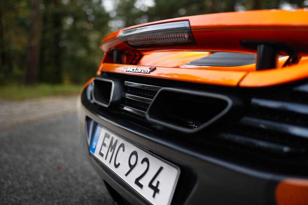 the back tail of the Mclaren mp4-12c