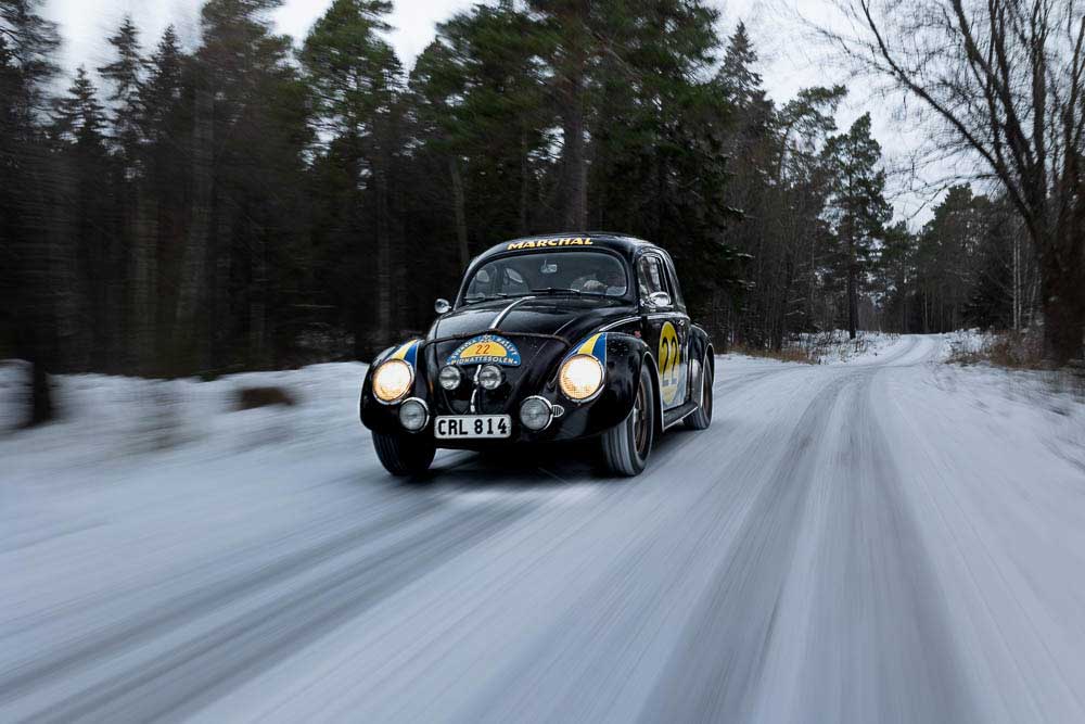 Rally Beetle on the ice roads in Gävle