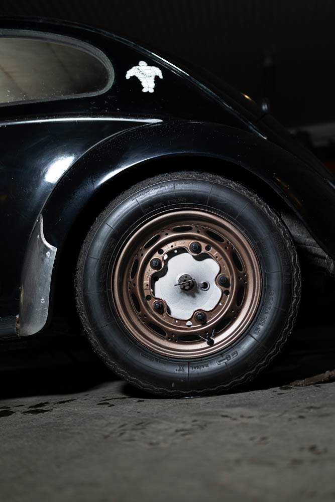 Porsche wheels on a rally beetle 