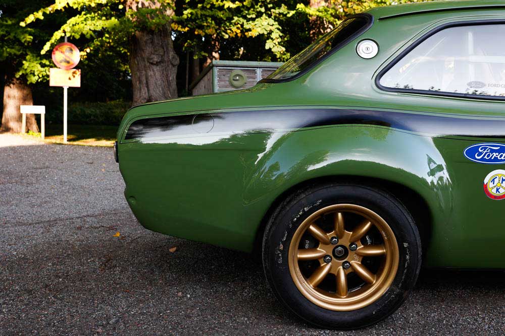 cooper rims on a Ford Escort rally renovation