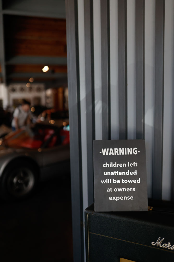 children left unattende will be towed at owner expense - walt grace vintage