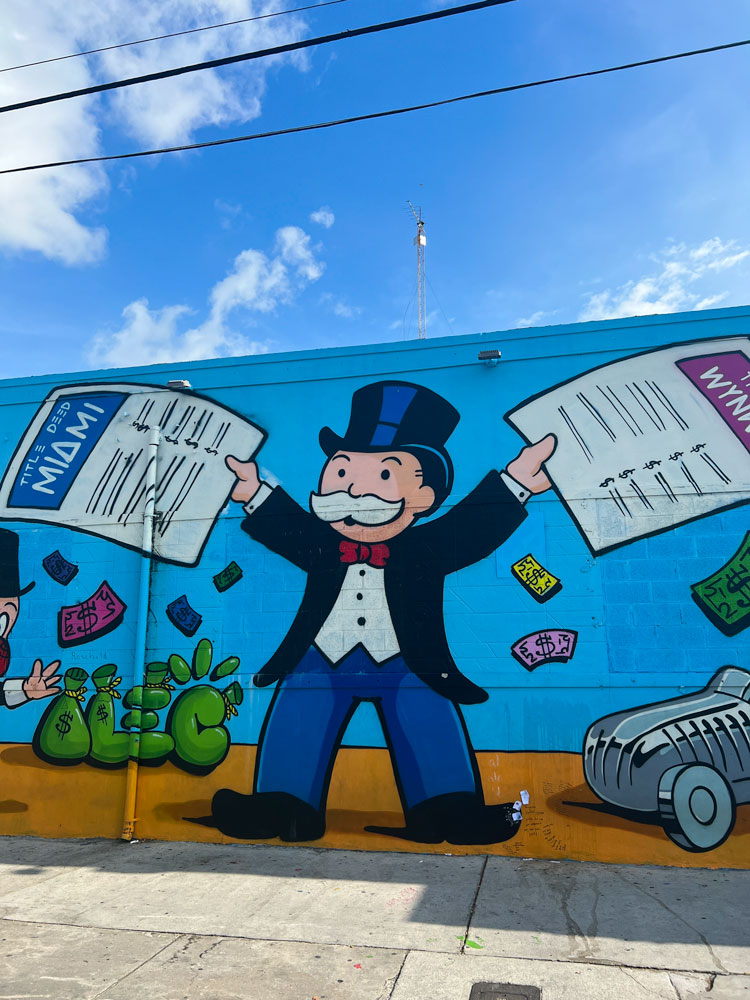 The monopoly man graffiti Miami