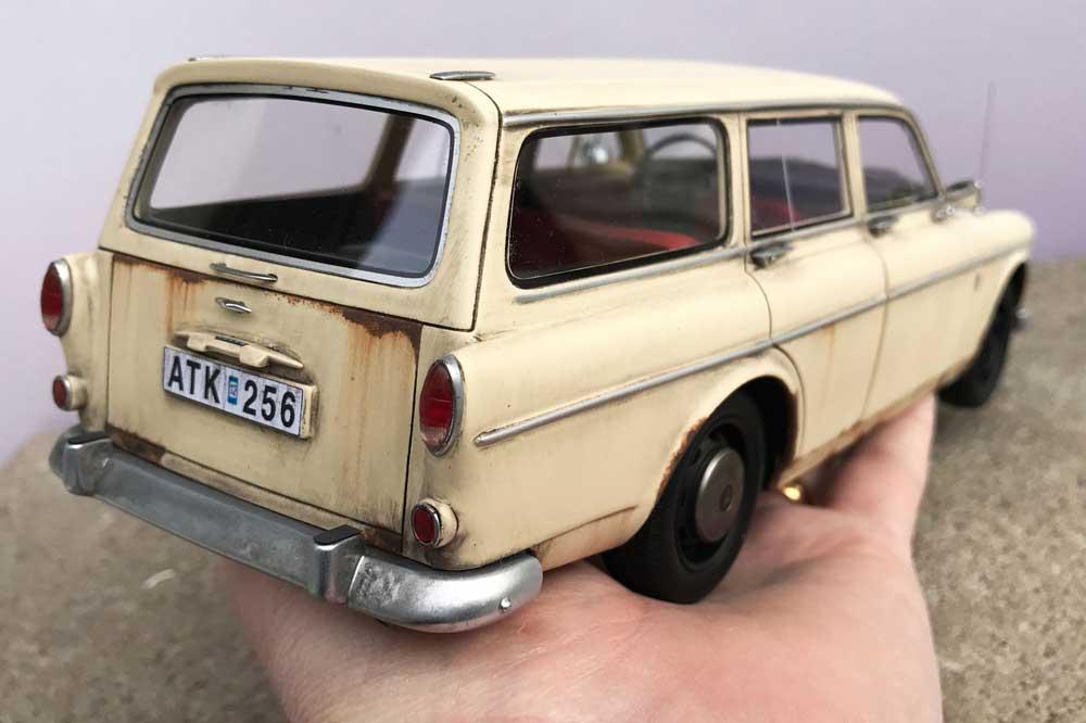 the behind of  weathering volvo amazon combi